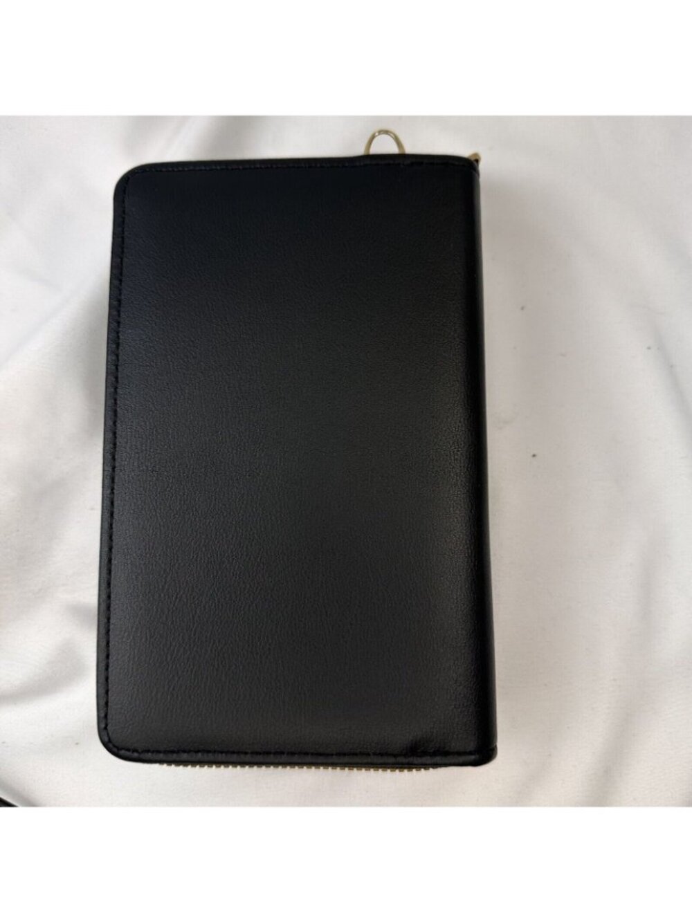 Forever Lovely Black Crossbody Wallet With Gold Zipper & Adjustable Strap NIP - Picture 4 of 9